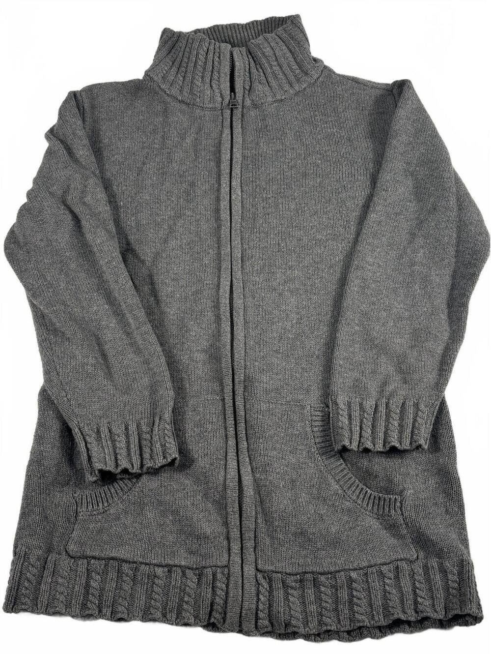Banana Republic Men's Dark Gray Zip-Up Sweater Size S